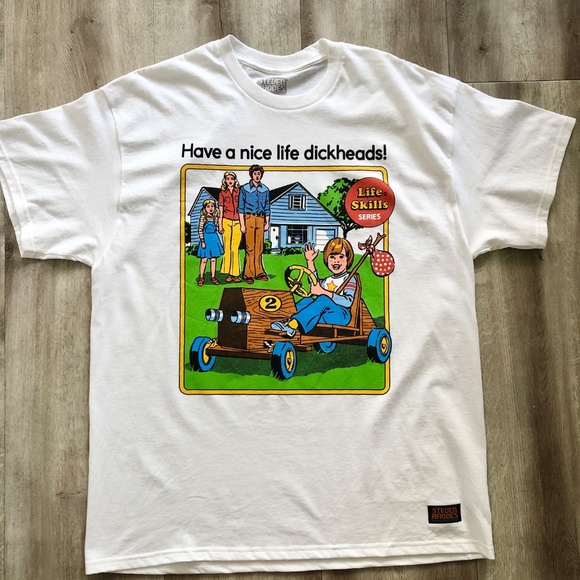 Steven Rhodes‎ T-Shirt - Have a Nice Life, Mens Funny Graphic T Shirt, XL, NEW - Picture 3 of 6